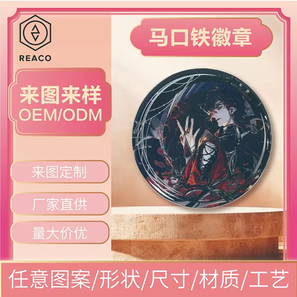 Tinplate Badge Comic Exhibition Peripheral Gift Student Anime Activity Promotional Comic Novel Personalized Creative Brooch