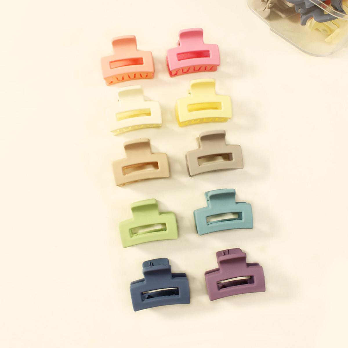 Transfronterizo de color sólido mini clip caramelo enlatado horquilla accesorios para el cabello de los niños simple todo partido macaron chica de agarre del cabello