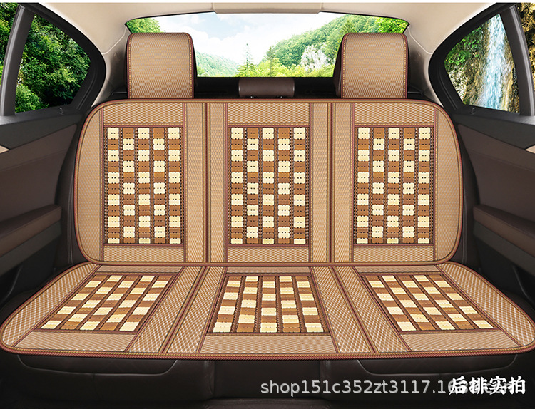 Summer Car Seat Cushion Single Sheet for Main Driver, Bamboo Cooling Pad, Breathable Bamboo Silk Ice Pad, Rear Three-Seater Seat Cushion with Cooling Sensation