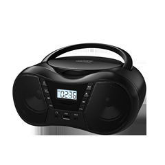 ポータブル ステレオ CD プレーヤー ラジカセ AM/FM ラジオ、Bluetooth、USB 付き