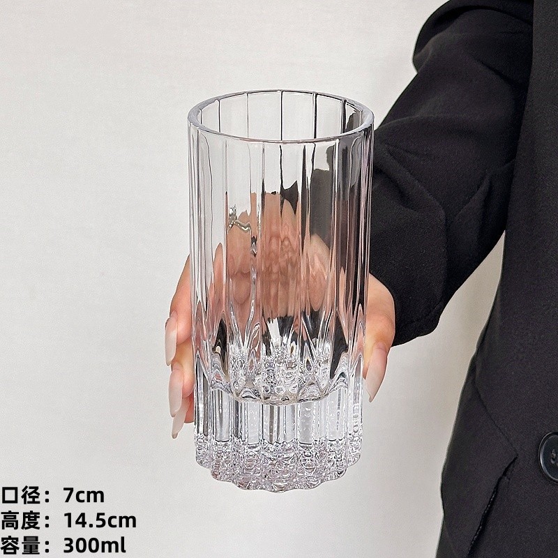 Ins tazas de vidrio esculpidas de alto grado nórdico de lujo ligero tazas de té caseras tazas de whisky tazas de leche tazas de cerveza tazas de jugo