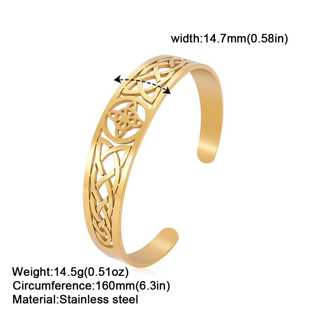 Bangle Classification Hip-Hop Retro Witches Knot Solid Color 304 Stainless Steel Plating Men's Bangle Men Cuff & Bangle