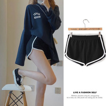 运动裤女短裤宽松三分裤夏休闲显瘦新款松紧腰撞色ins潮工厂直销