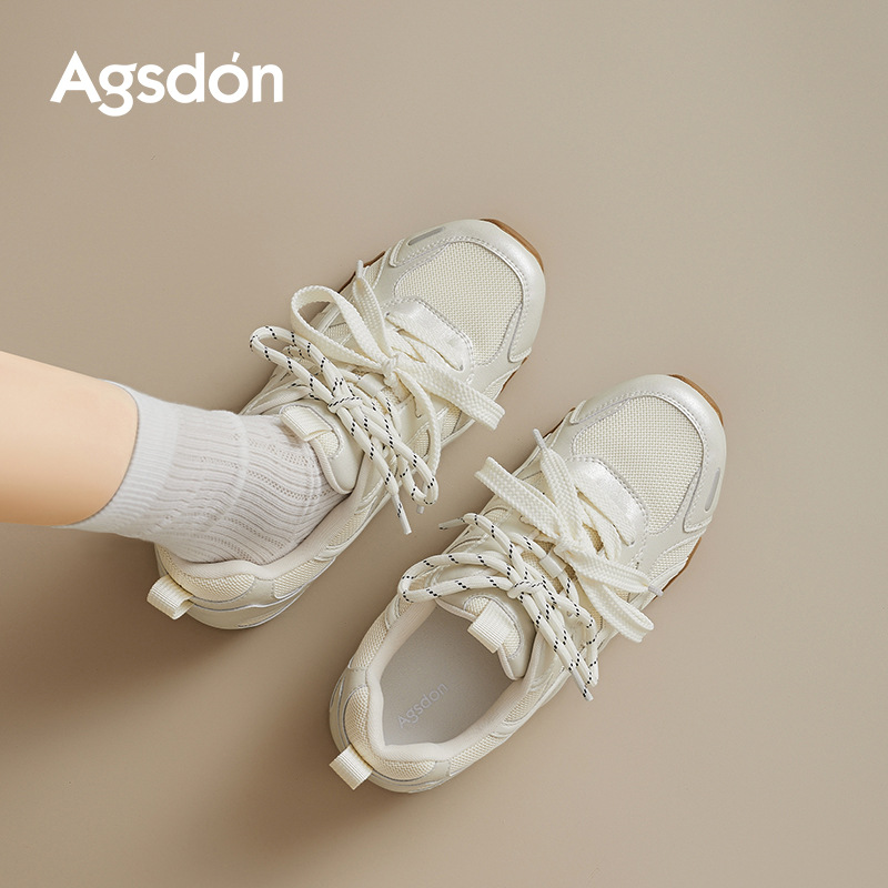 Augustion Yellow Alemania Training Shoes Mujer Verano 2025 Nuevo Ballet de malla Zapatillas deportivas de ocio de carreras de suela fina