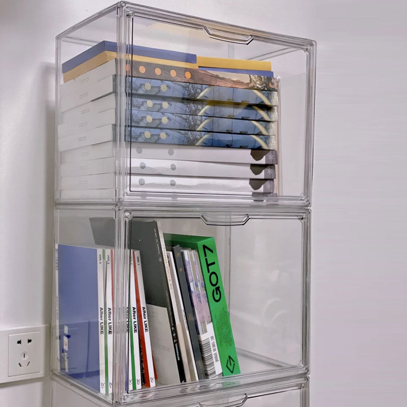 Album storage box transparent Display cabinet dustproof periphery pb Storage Sorting box Acrylic cd Protection box Starchaser