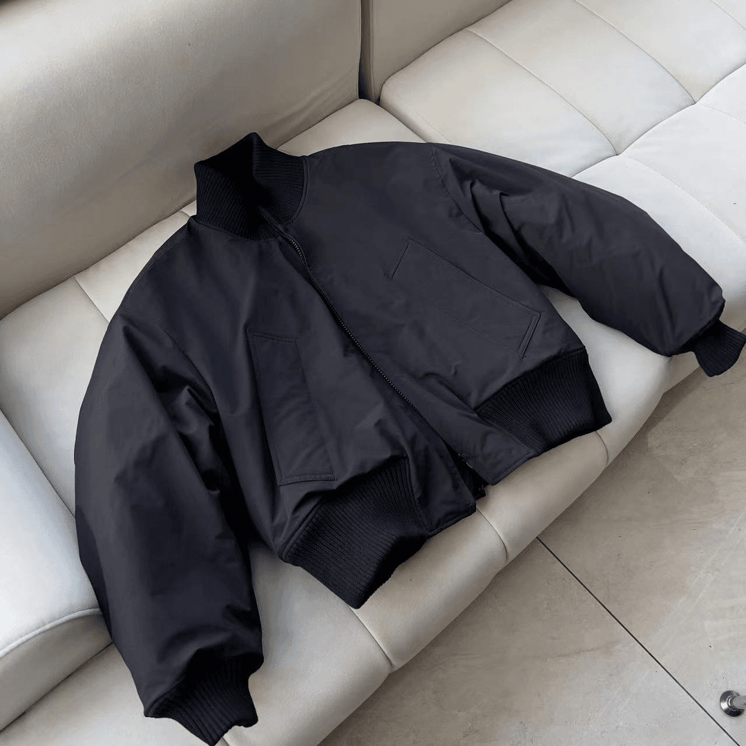 boy American Style Bomber Jacket Coat For Men, Autumn Winter, High-End Feel, Stylish Slim-Fit, Short Cotton Jacket,_viptrois.com