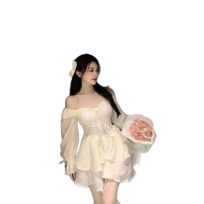 逃亡王女チュチュスカート、妖精小妖精スカート、優しい誕生日スカート、スリムチューブトップドレス、アプリコット|undefined