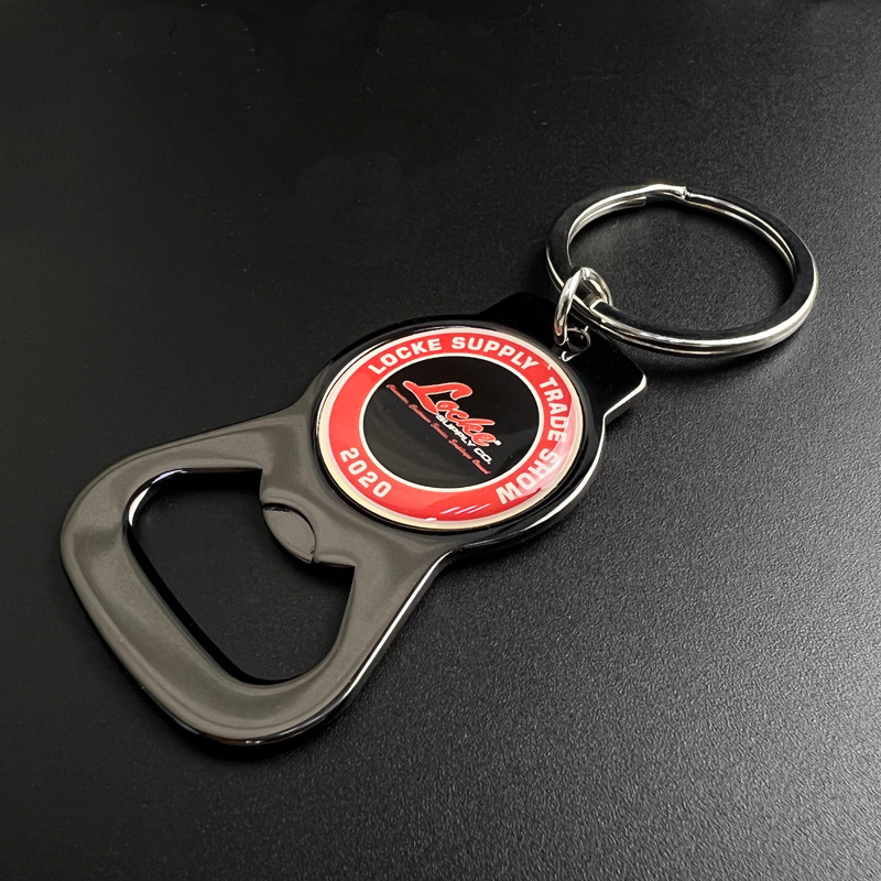 New Multifunctional Metal Zinc Alloy Round Beer Bottle Opener Keychain Advertising Promotion Gift Manufacturer