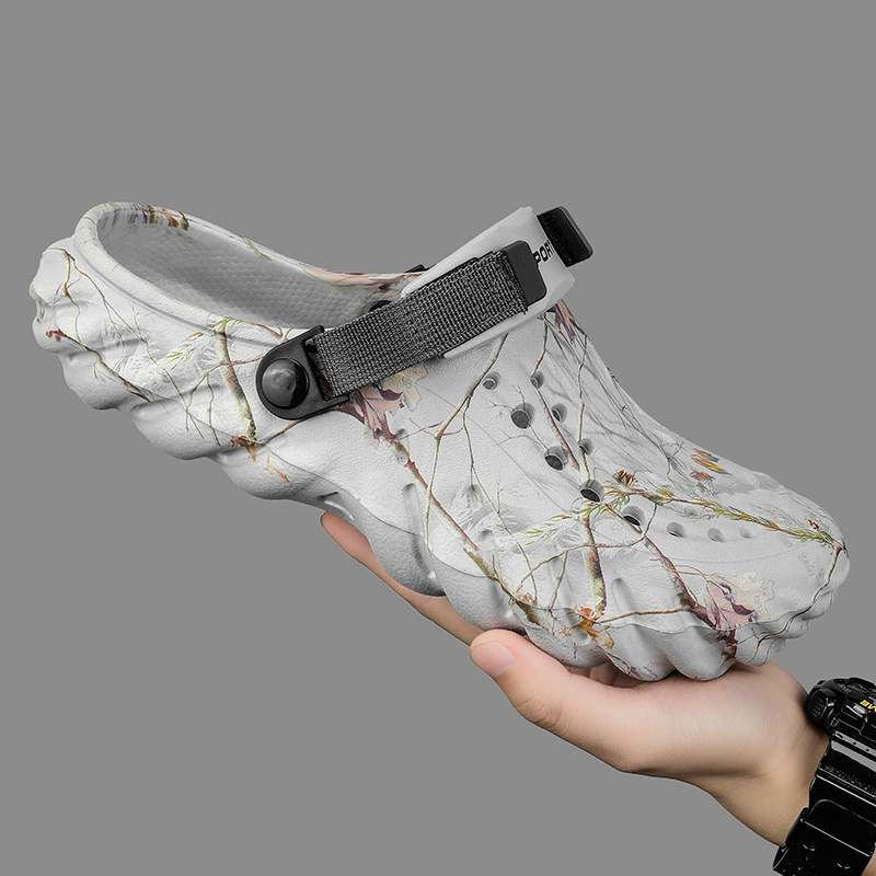 Один размер, два варианта ношения, модные большие размеры, кроссовки для мужчин, повседневные шлепанцы, стильные пляжные туфли для мужчин.