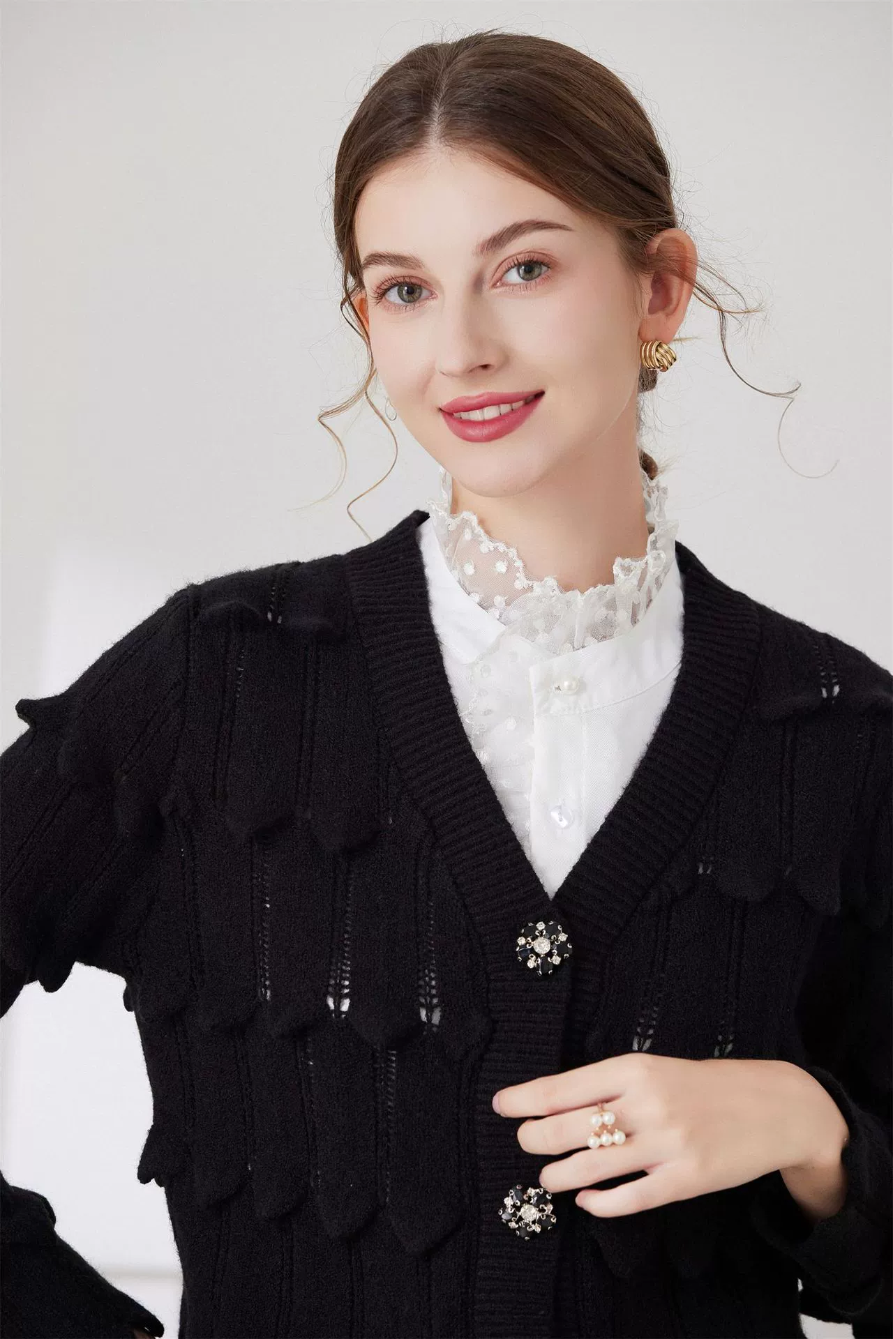 Cute white false collar, shirt