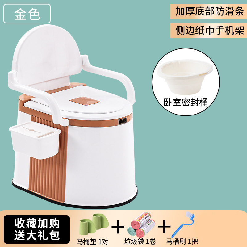 Inodoro portátil para ancianos y mujeres embarazadas Hogar inodoro portátil para ancianos noche urinario Silla de inodoro