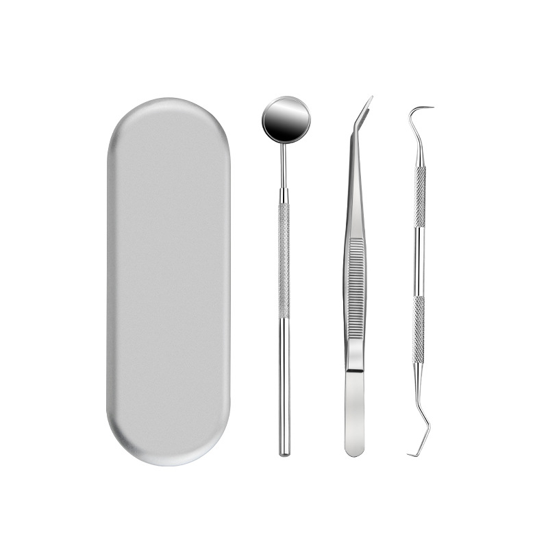 Kit de herramientas dentales de acero inoxidable sonda de endoscopio oral limpieza de tartar de enfermería eliminación de cálculos dentales image 11