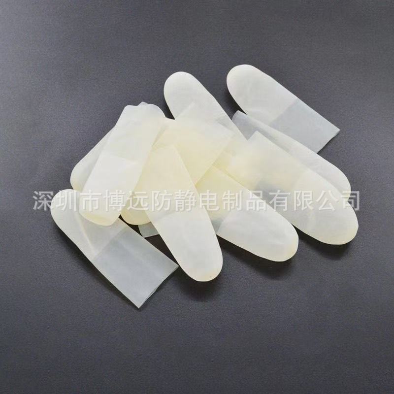 Guantes de goma blancos, guantes de látex gruesos, guantes delgados antipolvo, con borde enrollado, guantes de goma desechables de protección industrial para electrónica.
