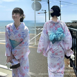 神明少女和服女正装秋季樱花拍照日式复古温柔写真日料店自拍服装