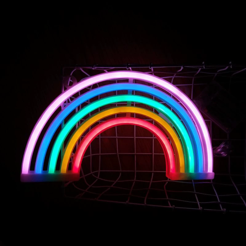 LED неоновая модель-лампа (Tetton) — USB + батарея, различные формы и цвета, декоративная 27×20×2.8 см