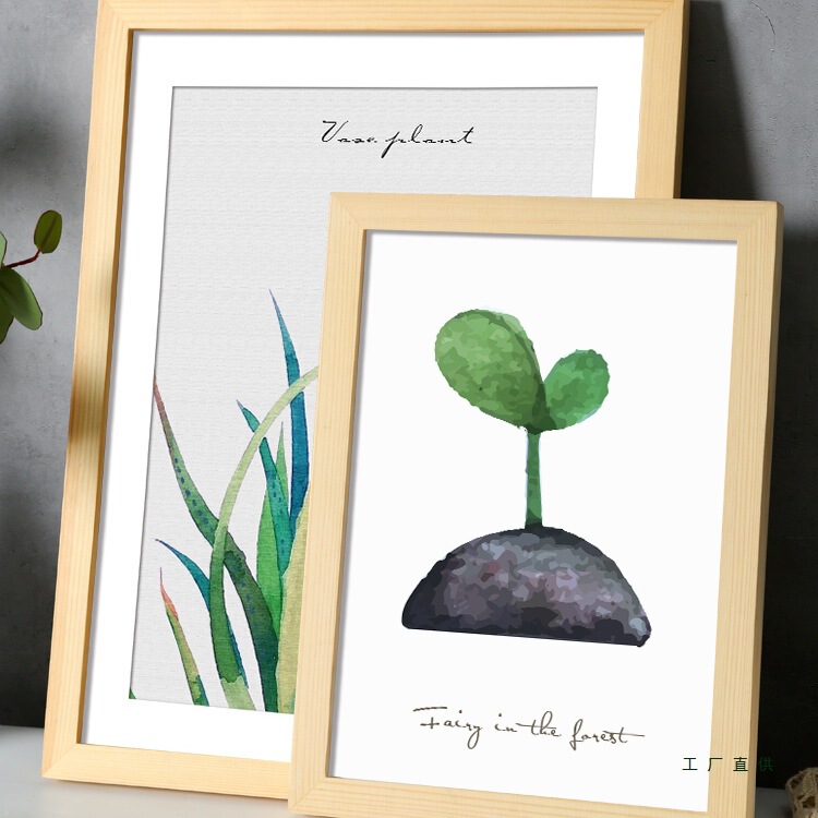 Solid Wood Photo Frame Empty Frame Wall Hanging 4K Open 8K Natural Wood Picture Frame for Mounting Children's A3 Sketch Poster a 4inch Display Custom