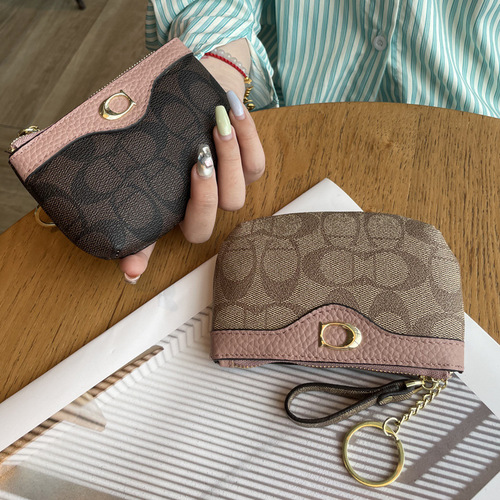 Small wallet women's ultra-thin coin purse zipper compact mini new  internet celebrity fashion niche design ins