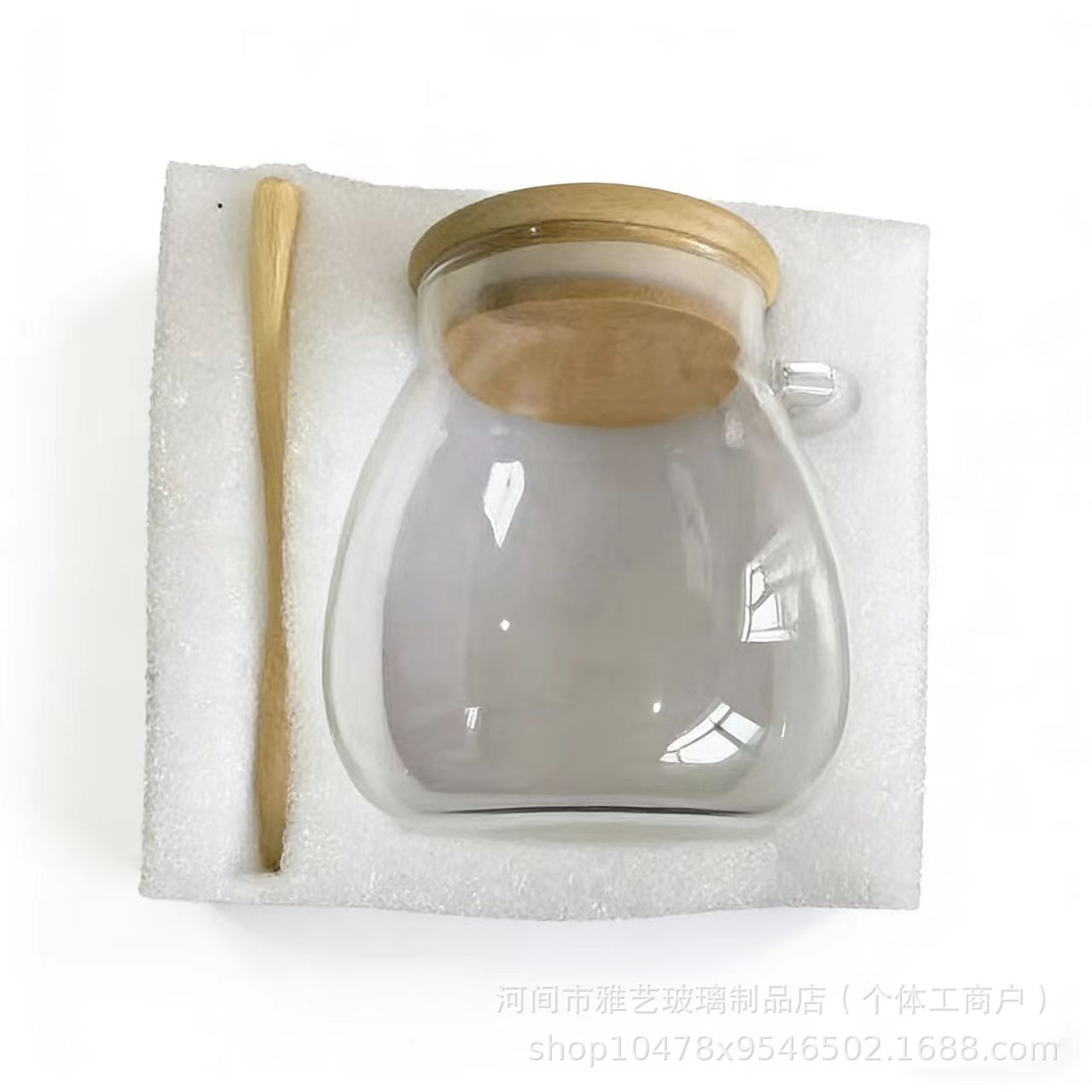 Instantáneo de alto contenido de borosilicato de vidrio con cucharas de granos de té sellado tanque de almacenamiento de vidrio transparente de varias especificaciones image 16
