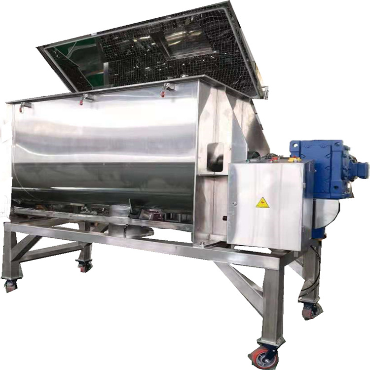 卧式螺带螺旋式混合机 全304不锈钢混料机 粉末食品机械设备厂家