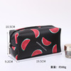 Polyurethane waterproof cosmetic bag, storage system for traveling, black set, simple and elegant design