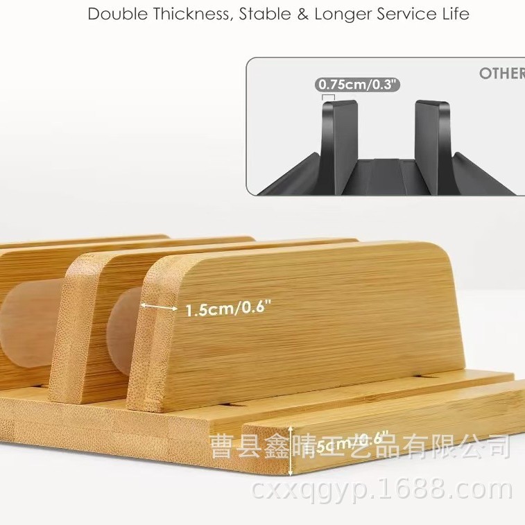 Creativo, simple, bambú, madera, teléfono móvil, tableta, escritorio, madera, estante de almacenamiento ajustable, soporte de computadora de madera de oficina