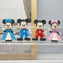 婚纱米奇米妮钥匙扣滴胶小挂件软胶公仔小挂件配饰娃娃机学生礼品