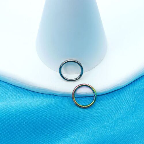 Couple style round simple earrings closed nose ring titanium steel circle metal earrings nose ring accessories jewelry nose jewelry