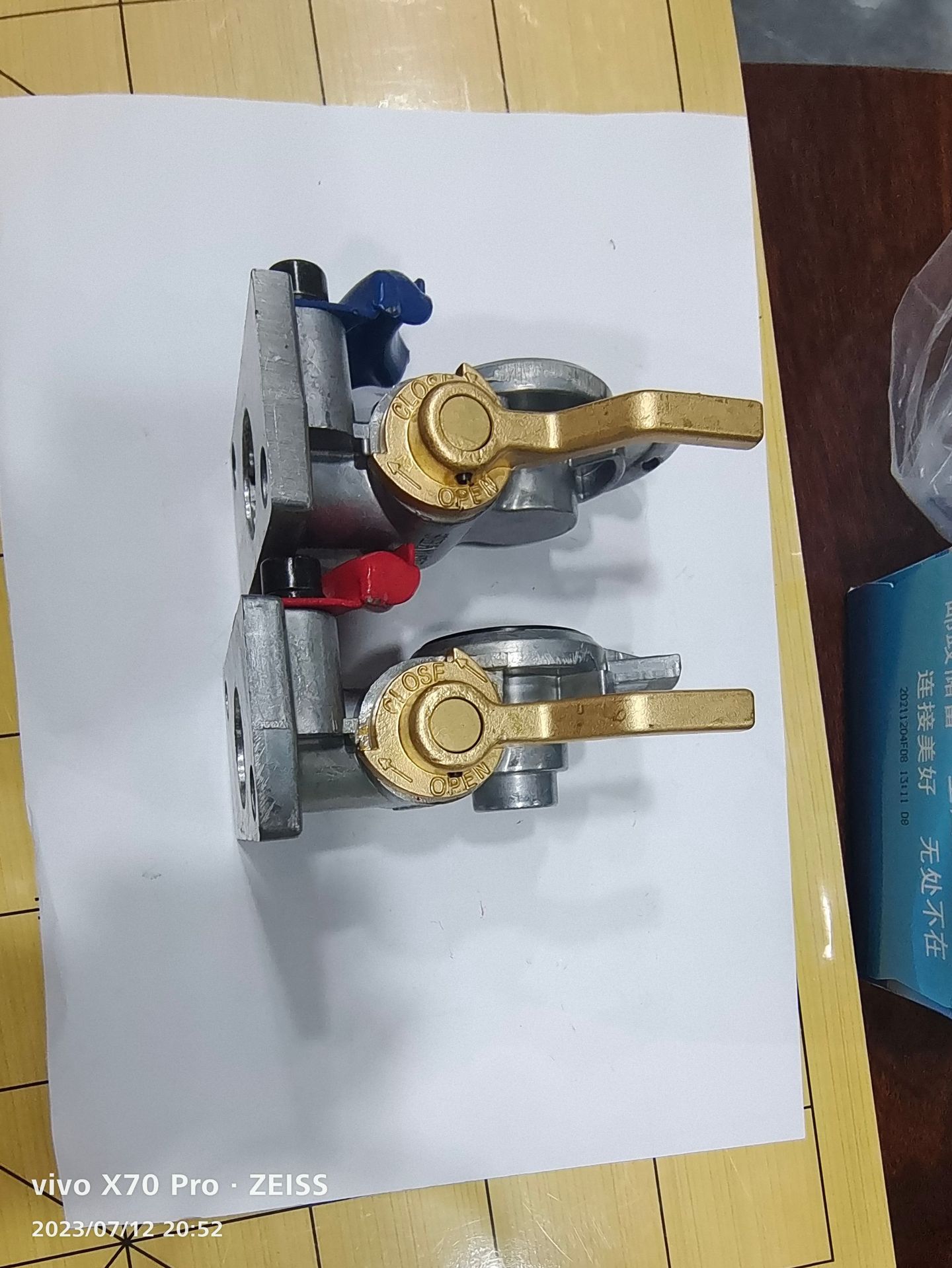 Conector de gas 12336 azul 12338 rojo