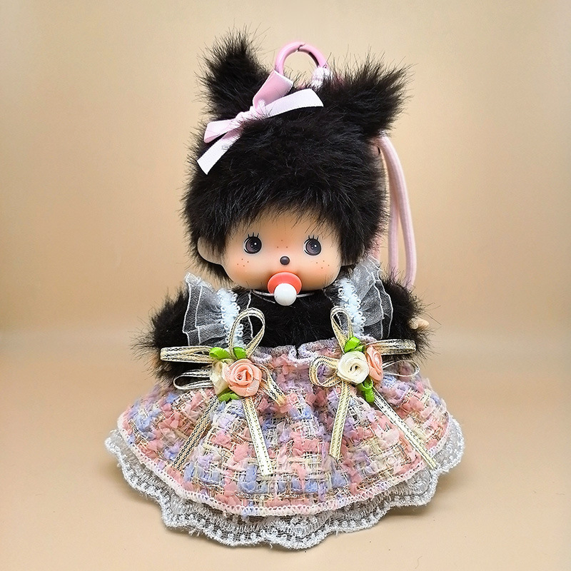 Monchhi-chi hanger met broek outfit creatieve pluche pop speelgoedkleding_voghion.com