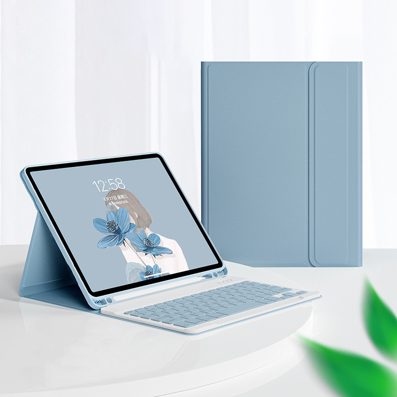 iPad10世代タブレット保護ケースに最適 10.9inch 取り外し可能な Bluetooth キーボード磁気ペンスロットレザーケース第 11 世代|undefined