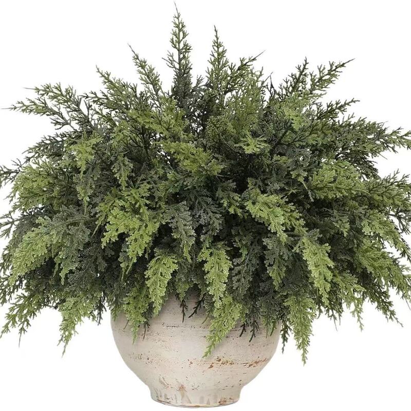 Cross-Border New Christmas Artificial Cedar DIY Bouquet Vase Decorations Home Outdoor Photography Props Ornaments