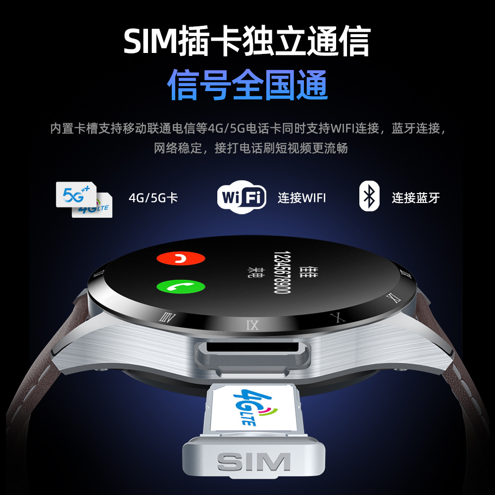 Patriot nuevo reloj de teléfono inteligente de disco T80 tarjeta enchufable 5G pantalla completa Netcom AMOLED wifi
