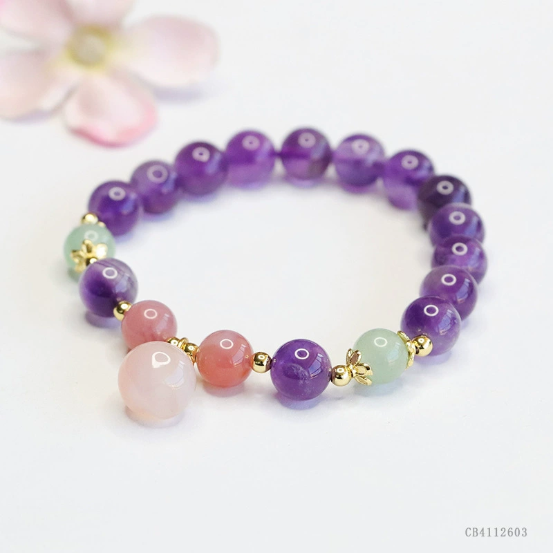 鑫钰 Органический агатовый crystal браслет с аметистом, украшение, опт