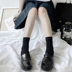 Trendy Japanese-style Lolita Solid-Color Short Calf Socks for Women — Thin, Breathable, and Leg-Slimming Design in Lolita & JK College Style