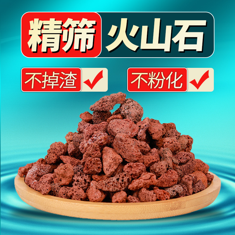 Red Volcanic Stone Manufacturer Wholesale Volcanic Rock Aquarium Landscaping Succulent Florals and Green Plants Paving Water Purification Bottom Sand Particles