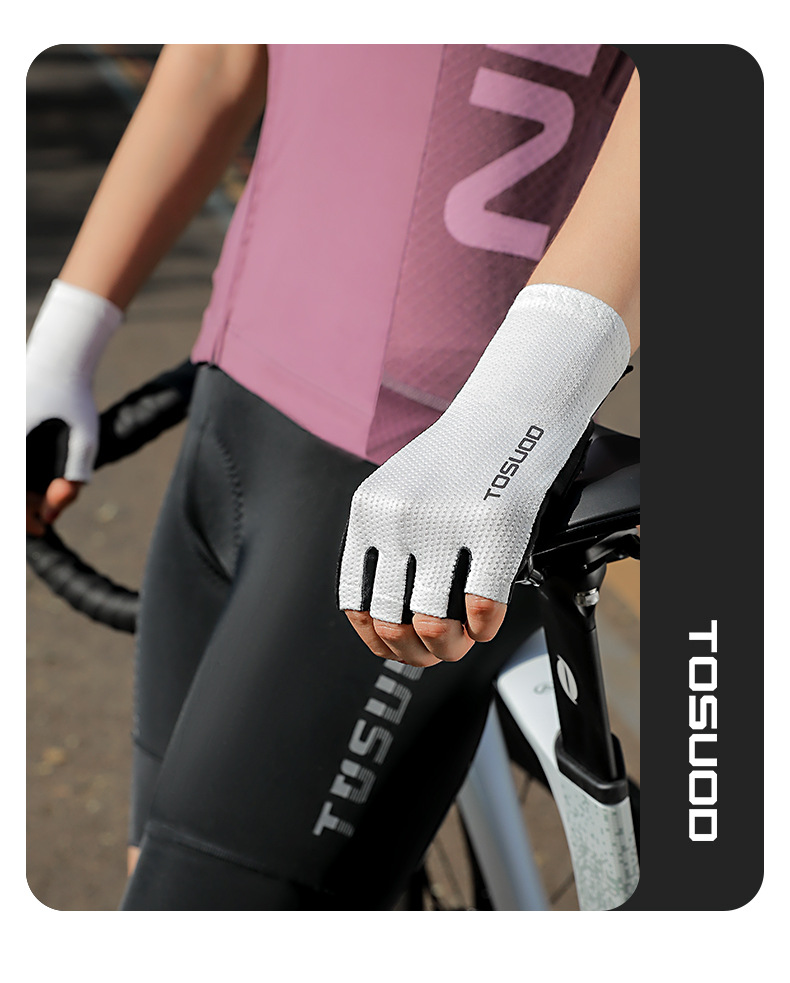 Sports & Entertainment half finger cycling gloves men's and women's road bike summer gloves breathable bicycle shock absorption_voghion.com