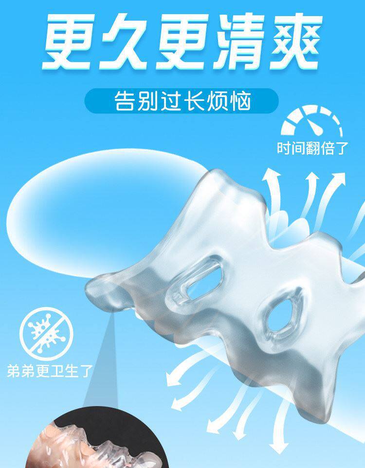 Breathable Glans Cover Ring, Soft Silicone Foreskin Retraction Support, Invisible Dual-Ring Design — detail image 4