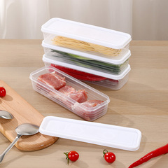 ホームキッチンコリアンダー収納ボックス長方形食品収納ボックスプラスチック冷蔵庫冷蔵密封ネギ保存ボックス