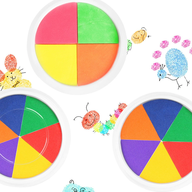 Детский сад граффити Пальмовая живопись чернильная Подушка Дети DIY палец живопись чернильная Подушка рука