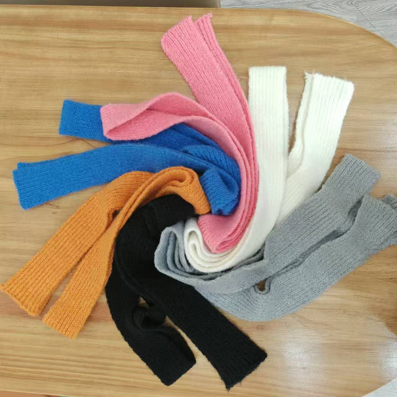 양털 얇고 긴 스카프, 작은 끈, 도파민 액세서리, 얇은 스트랩, 단색 스카프, 여성용, 품질 검사 보고서 포함