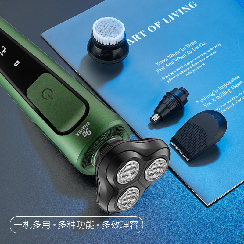 厳選電動かみそり卸売り新9d充電式回転多機能三刃縦型スマートスクレーパー|undefined