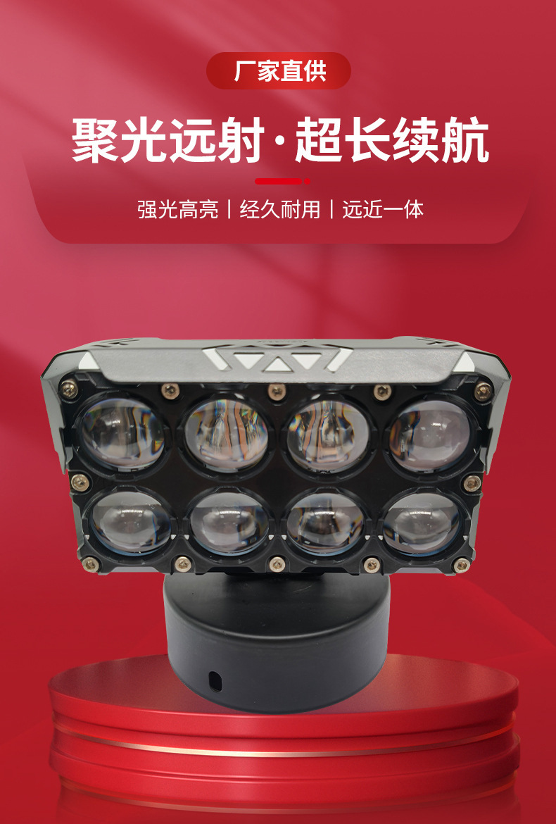 Super bright LED motorcycle light, electric vehicle lens headlight, road lighting light, front illumination light for three-wheeled electric scooters