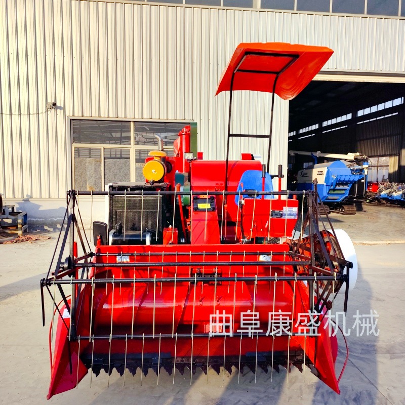 新款厂家直发稻麦联合收割机油菜脱粒机自动卸粮