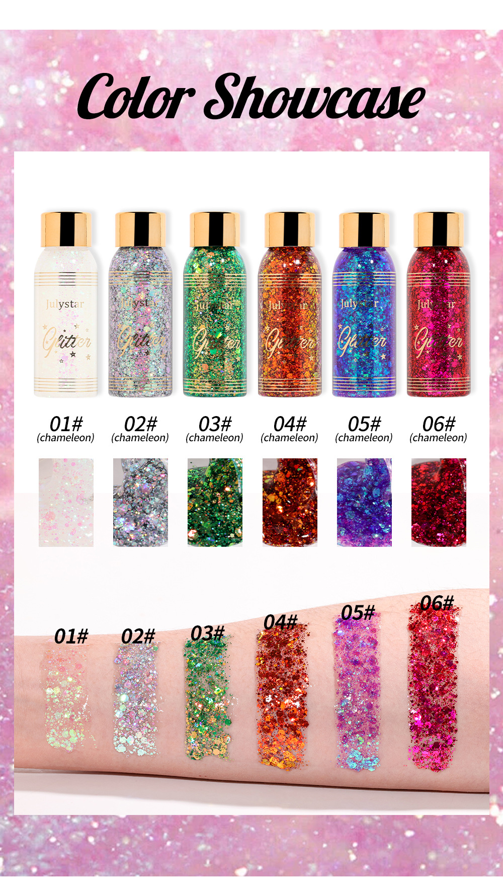 Gel de maquillage caméléon liquide maquillage de scène visage corps flash fard à paupières_voghion.com