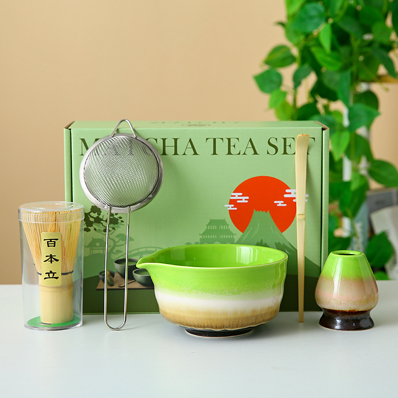 Transfronterizo exclusivo para el set de té Matcha japonés caja de regalo de té Matcha cepillo de té de 100 libros de té Matcha de la dinastía Song