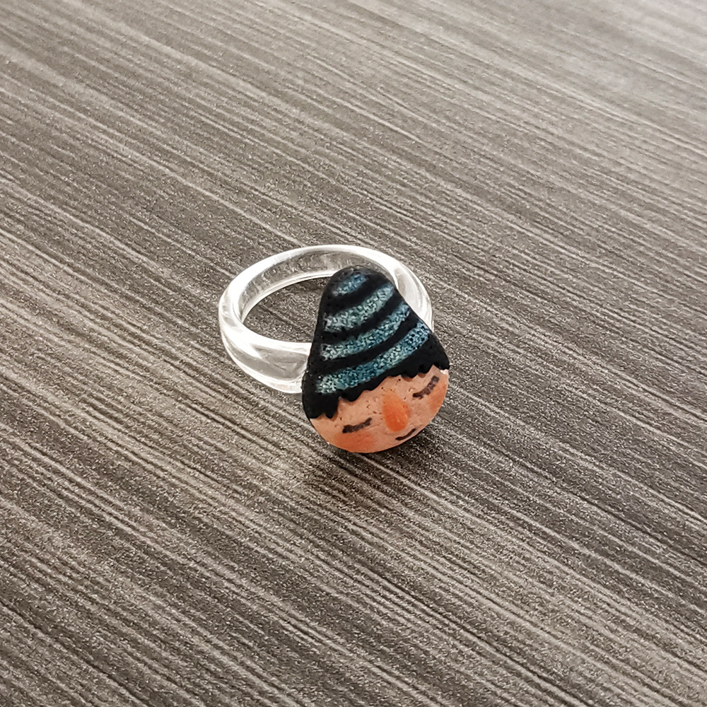 Wholesale Jewelry Cartoon Character Avatar Resin Ring Nihaojewelry display picture 10