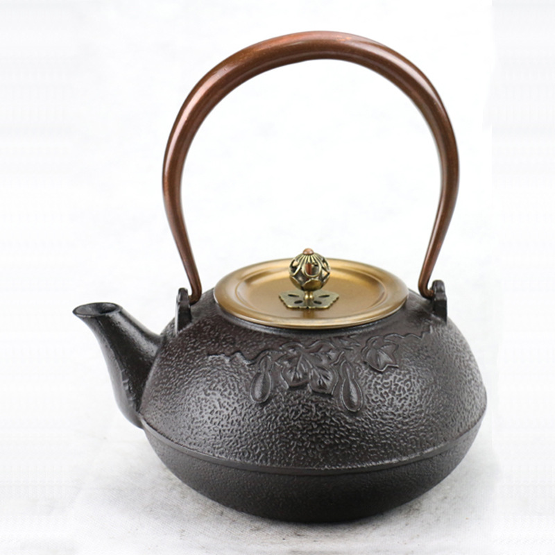 Dianggong Tang Dragon y Phoenix Opera Perla olla de hierro imitación japonesa del Sur antigua olla de hierro tetera sin recubrimiento juego de té de Kung Fu