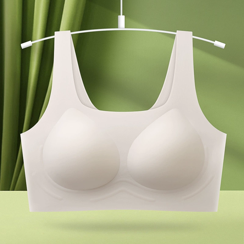 Белое нижнее белье, шёлковый комфортный не-slip топ, сексуальный цветной жилет, красивый спина