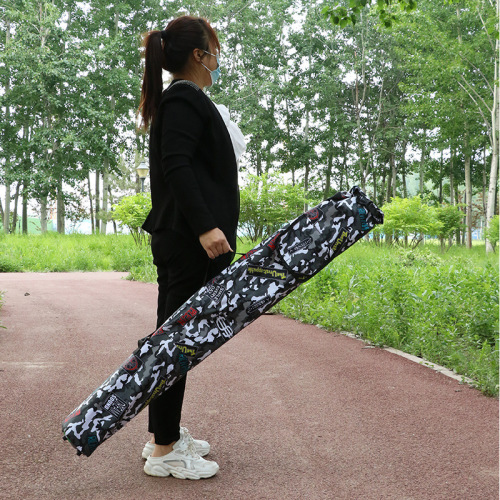 Fishing umbrella bag, outdoor fishing rod storage bag, large capacity nylon fishing gear supplies, foldable camouflage fishing bag