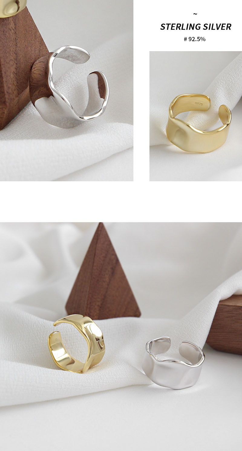 European and American fashion ring new irregular concave open ringpicture18